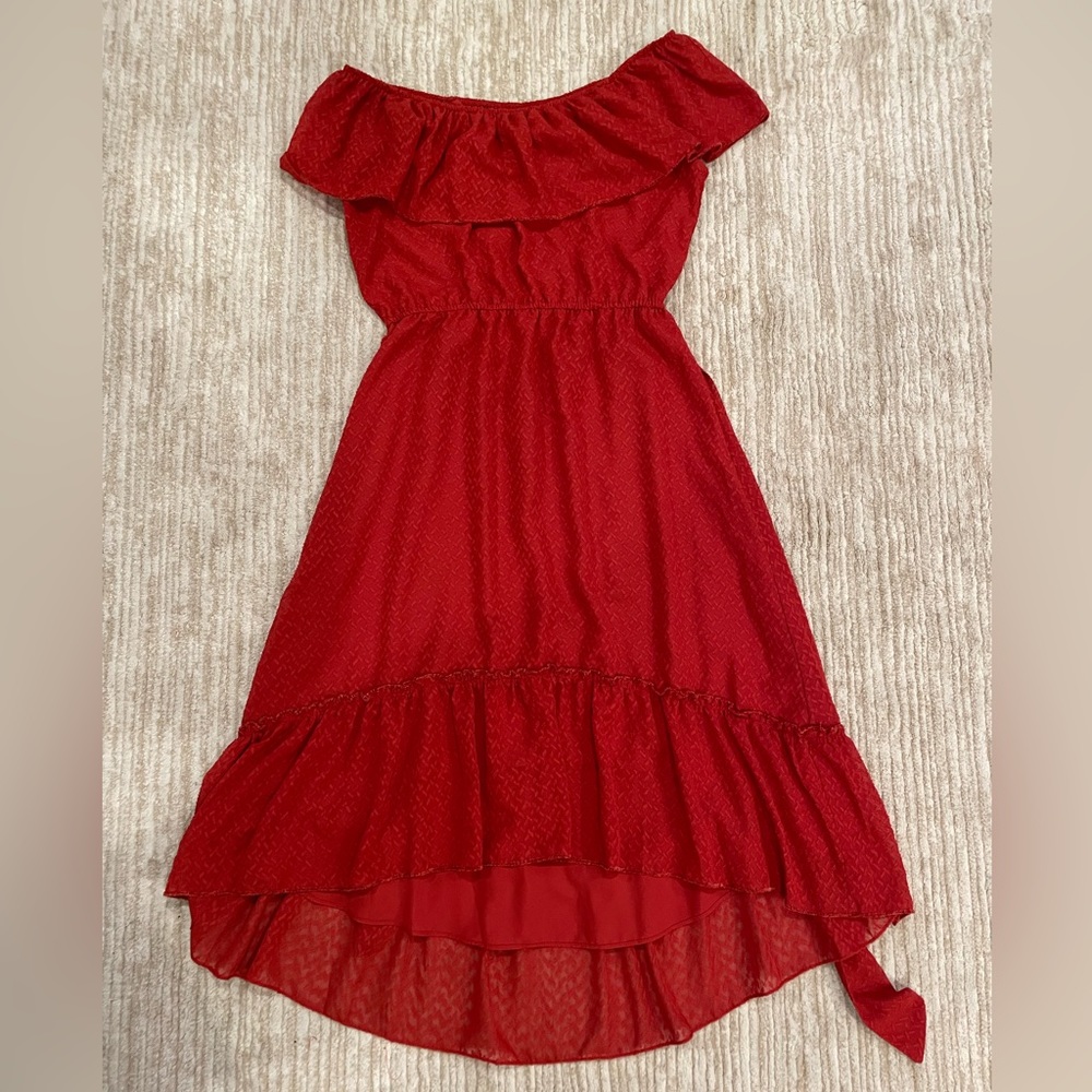Burnt orange off the shoulder sundress - Picture 3 of 5